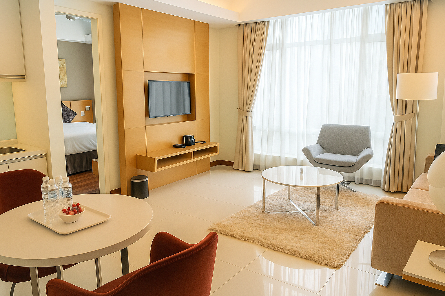 Deluxe Two-Bedroom Living Room