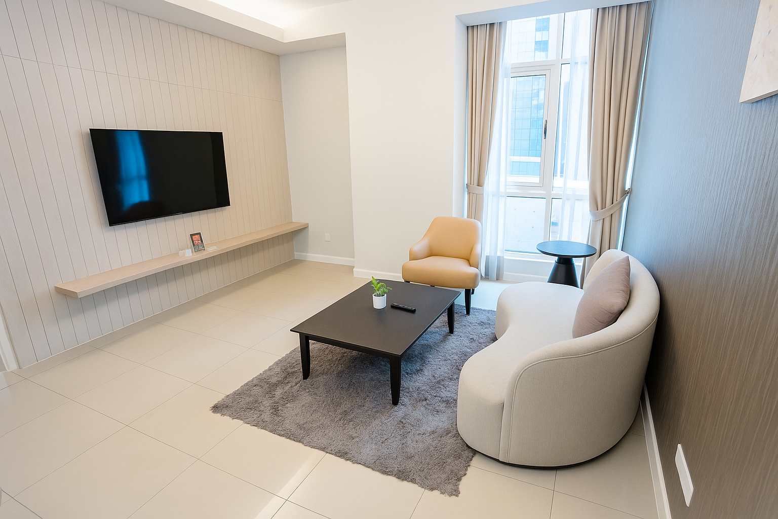 Premier One-Bedroom Living Room